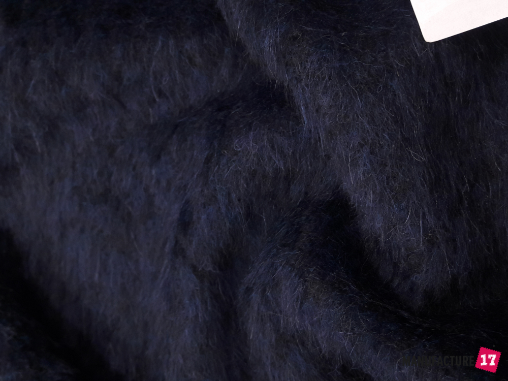 Пальтова тканина мохер синій, 