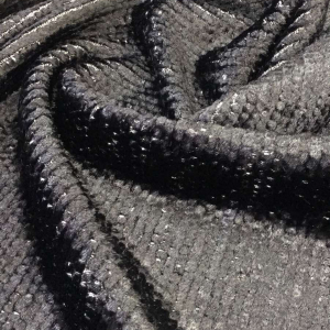 Пальтовая ткань чёрная с велюром, пальтовая ткань