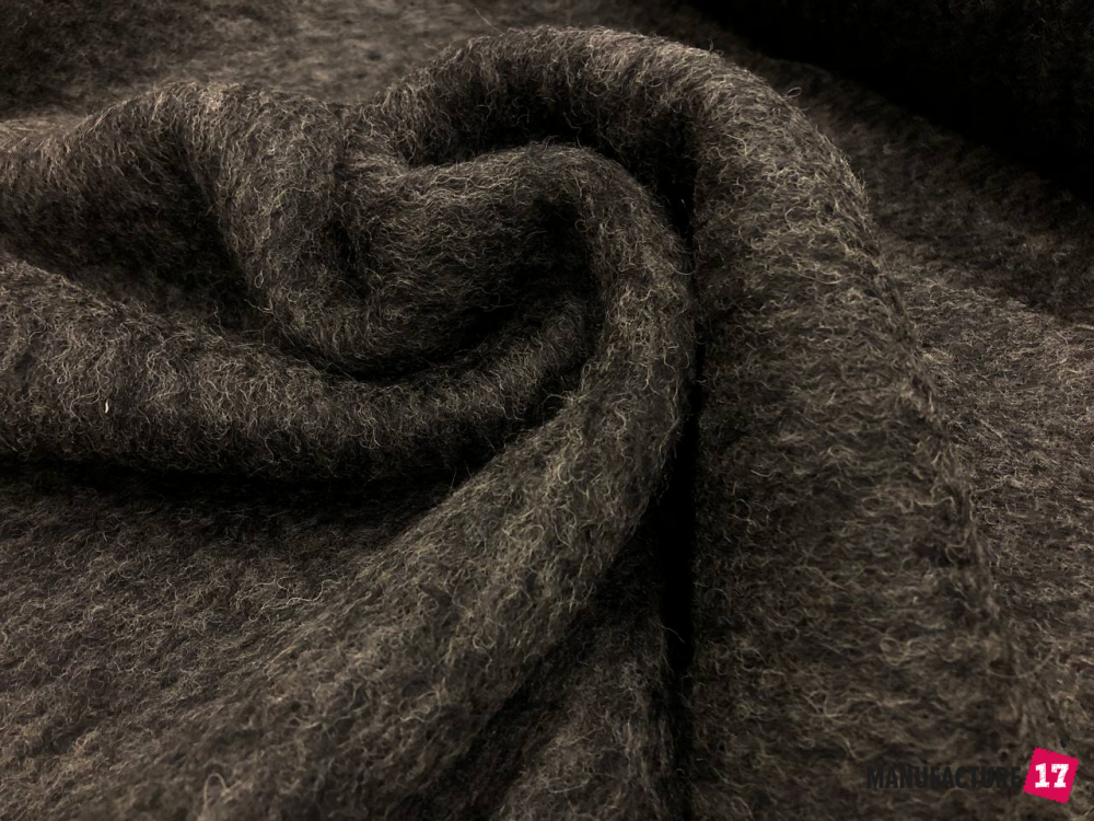 Мохер чорний з сірим ворсом , мохер, пальтова тканина, шерсть, тканина на пальто