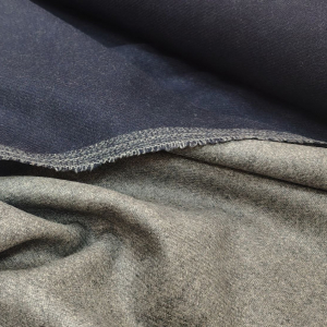 Пальтова шерсть дабл фейс сіро-синя, пальтова тканина, шерсть, пальтова шерсть, тканина дабл фейс