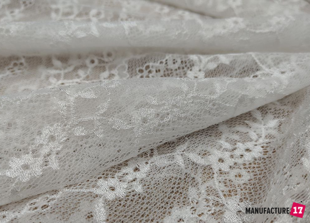 Мереживо стрейч біле, купити мереживо, мереживо біле, мереживо на сукню, мереживо на блузу, мереживо для білизни