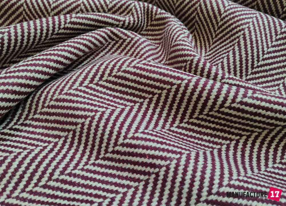 Пальтова вовна "ялинка" беж+бордо, пальтова тканина, тканина на пальто, пальтова вовна, палбтова "ялинка"