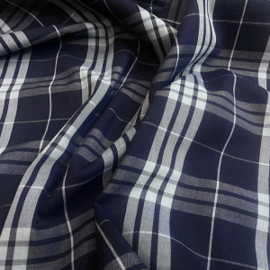 Сорочка вовна тонка синя клітинка, тканина на сорочку, тканина у клітинку, тканина вовна, сорочкова тканина, вовняна тканина