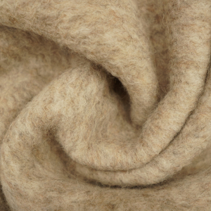 Пальтовая ткань «мохер» на трикотажной основе (светло-бежевая), купить пальтовую шерсть махра на трикотажной основе
