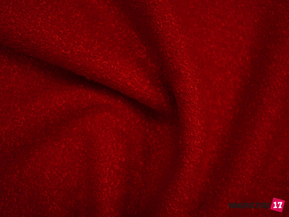 Пальтова тканину букле (червона), 