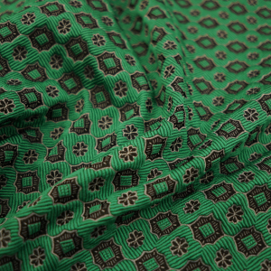 Жаккард (зелёный, принт "Ромбы"), жаккард зелёный принт ромбы, ткань жаккард зелёный принт ромбы