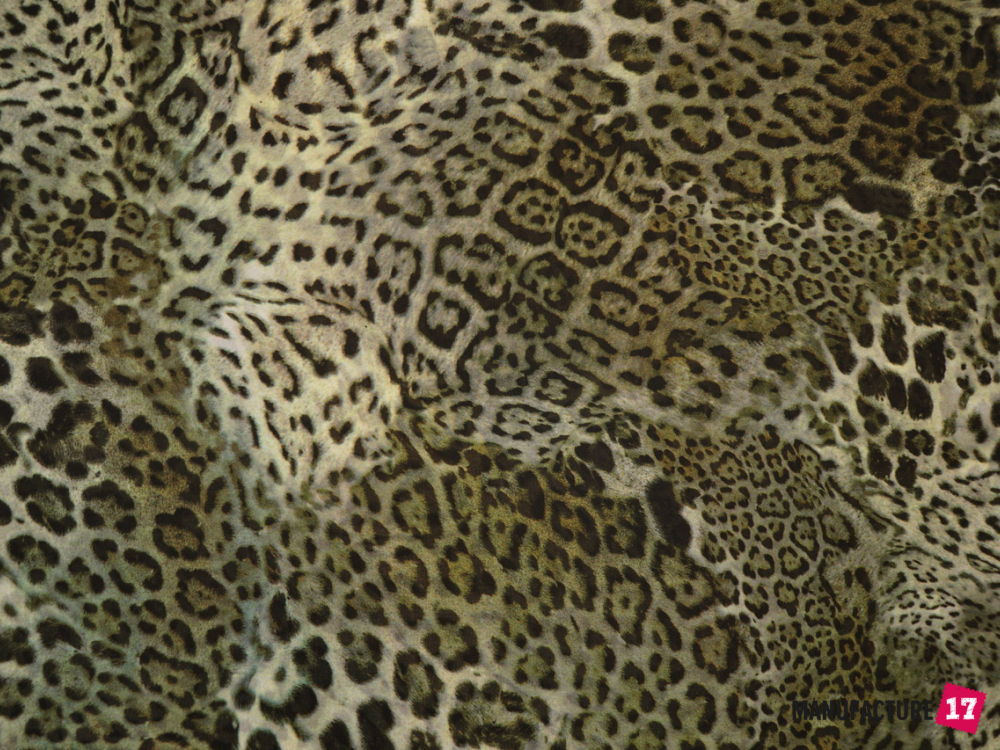 Шифон с леопардовым принтом(темно-зелёный), 
